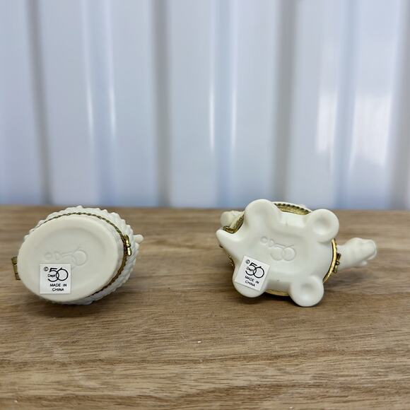 Dept 56 Snowbunnies “Piggyback” and “Tweet Tweet Tweet” trinket box - Picture 8 of 12